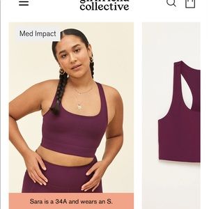 Girlfriend Collective Paloma Bra in Plum